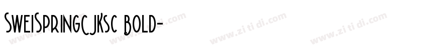 SweiSpringCJKsc Bold字体转换